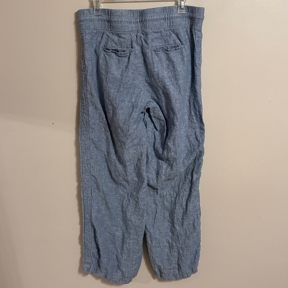 Athleta Chambray Light Blue Wide-Leg Drawstring Pants - Picture 6 of 12